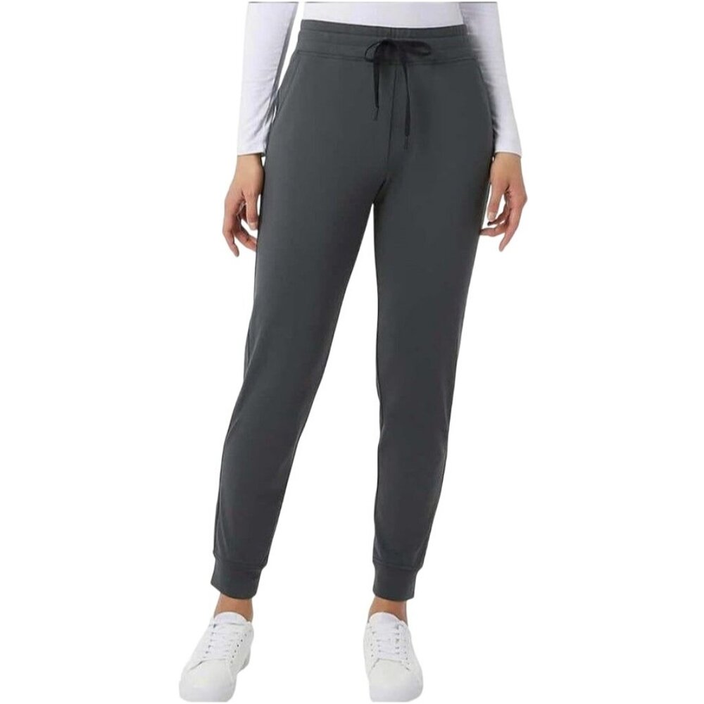 32 Degrees Women M Active Jogger Pants Soft Tech Fleece Elastic Drawstring Waist